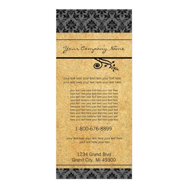 Carte rack Damas noir et or (Devant)
