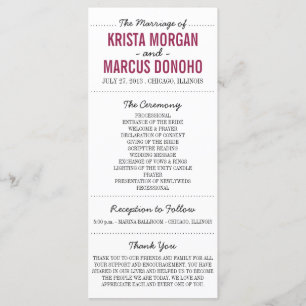 Carte rack du programme de mariage Silhouettes sim