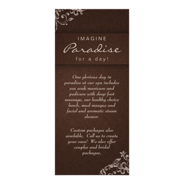 Carte Rack Floral Linge Salon Spa Beige Brown (Devant)