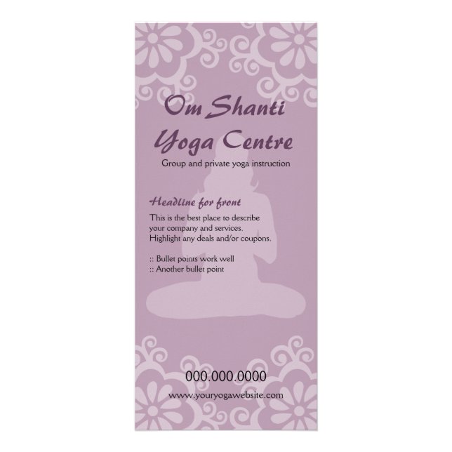 Carte Rack Om Shanti Yoga (Devant)
