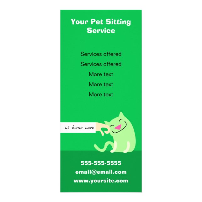 Carte Rack Sitter avec chat (Devant)