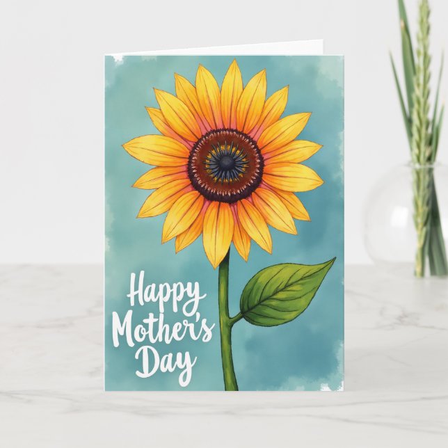 Carte Radiant Sunflower Day Card (Devant)