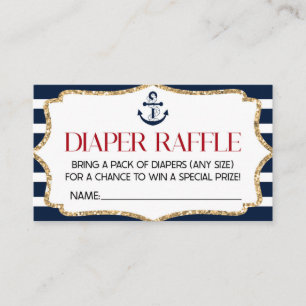 Carte Raffin Baby shower bleu marine