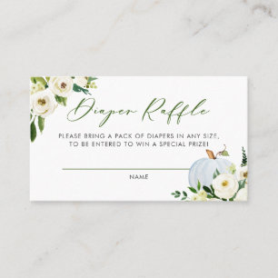 Carte Raffin Citrouille  bleu Baby shower