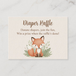 Carte Raffin de couche d'aquarelle de Fox Woodland