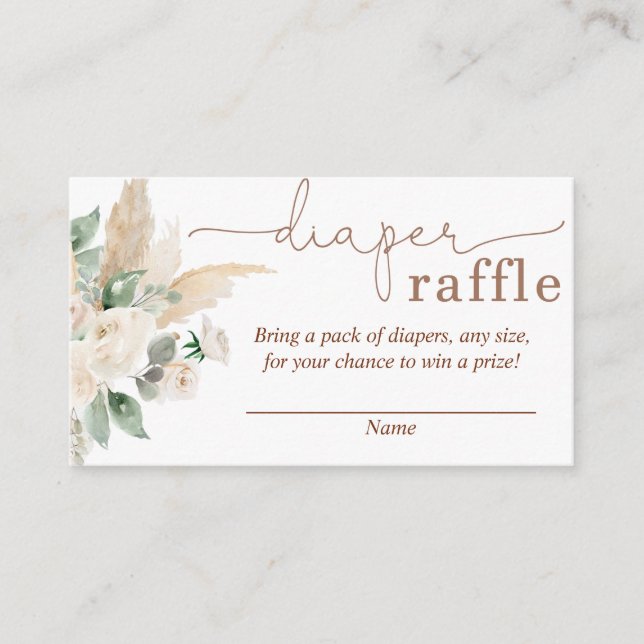 Carte Raffin Pampas Grass Diaper Desert Greenery (Devant)