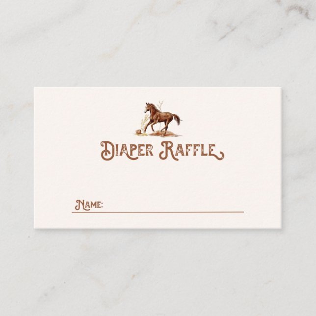Carte Raffin Western Horse Diaper (Devant)