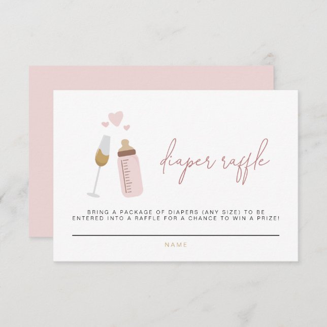 Carte Raffle ANDI Pink Poppin' Bouteilles (Devant / Derrière)