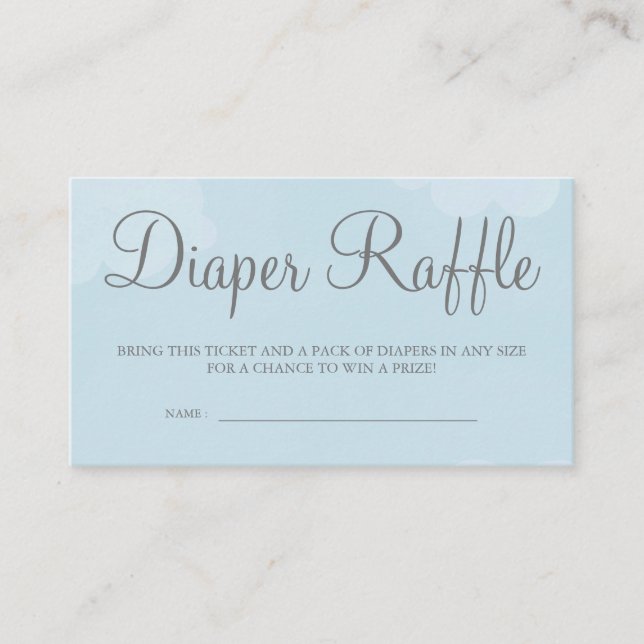 Carte Raffle Blue Starry Sky Diaper Billets (Devant)