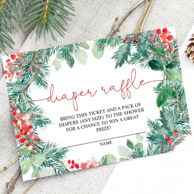 Carte Raffle de couches vertes de Noël (Créateur téléchargé)