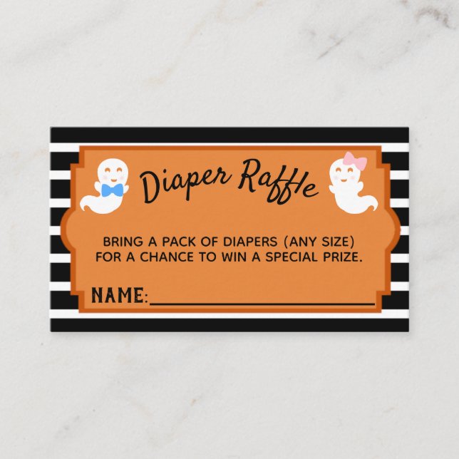 Carte Raffle Halloween Genre Révéler Déchets (Devant)