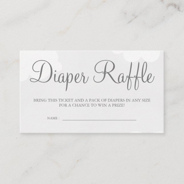 Carte Raffle Sky Starry Light Grey Tickets (Devant)