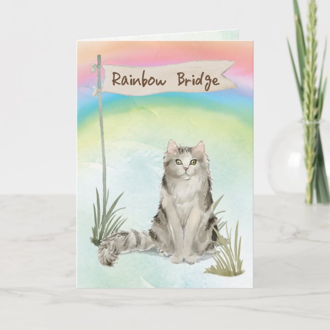 Carte Ragamuffin Chat Pet Sympathie sur Rainbow Bridge (Devant)