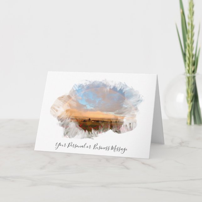 Carte *~* Rainbow Beach Waves Ocean Artsy Floral AR11 (Devant)