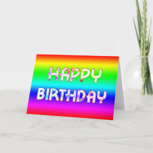 Carte Rainbow birthday