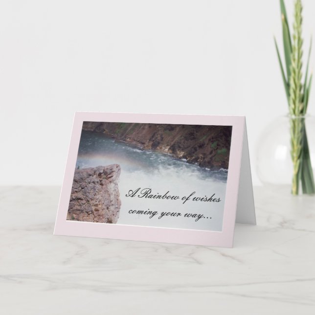 Carte Rainbow Birthday Wings (Devant)