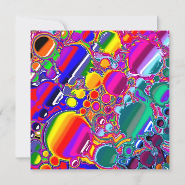 Carte Rainbow Blast Art Abstrait (Devant)