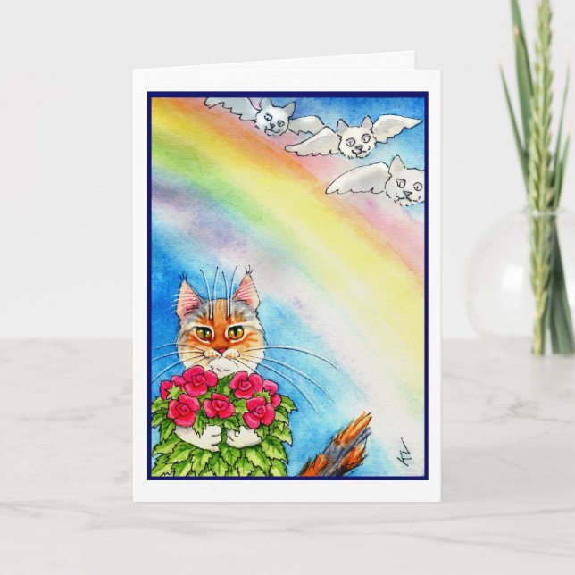 Carte Rainbow Bridge et chats (Devant)
