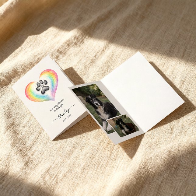 Carte Rainbow Bridge Pet Memorial Photo Card (Créateur téléchargé)
