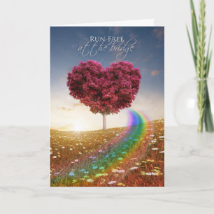 Carte Rainbow Bridge poème de perte d'animal / désolé po