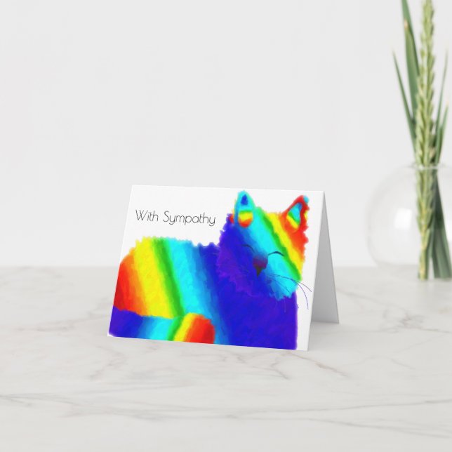 Carte Rainbow Cat Pet Sympathie (Devant)