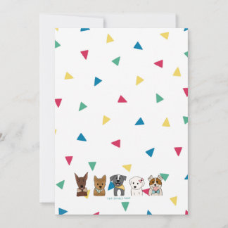 Carte Rainbow Confetti/Puppy Friends