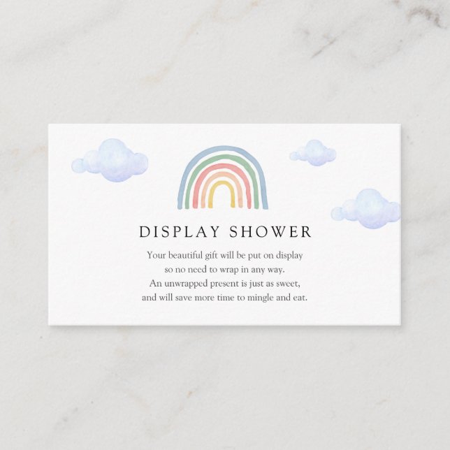 Carte Rainbow Display Show (Devant)