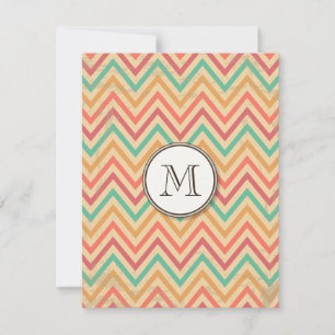 Carte Rainbow Grunge Zigzag Chevrons