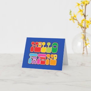 Carte Rainbow Hello Friend