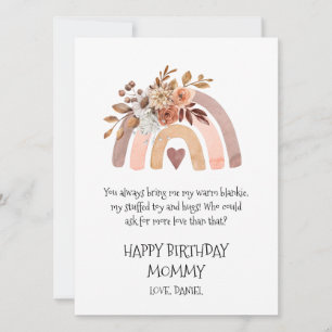 Carte Rainbow Joyeux anniversaire maman de bébé
