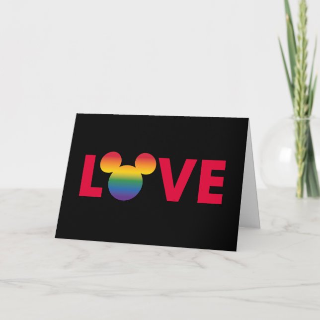 Carte Rainbow Mickey Icon LOVE (Devant)