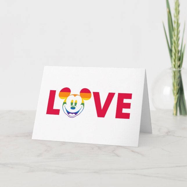 Carte Rainbow Mickey LOVE (Devant)