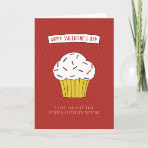 Carte Rainbow Muffin Valentines