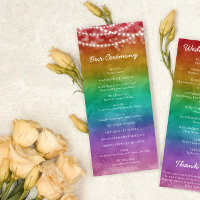 Rainbow Ombre String Lights Détails Mariage gay