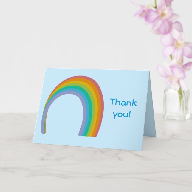 Carte Rainbow Thank You (Orchidée)