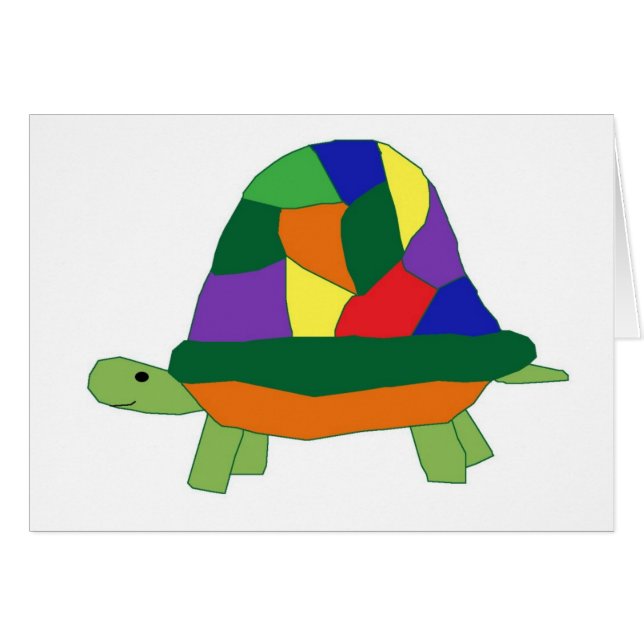 Carte Rainbow Turtle (Devant horizontal)