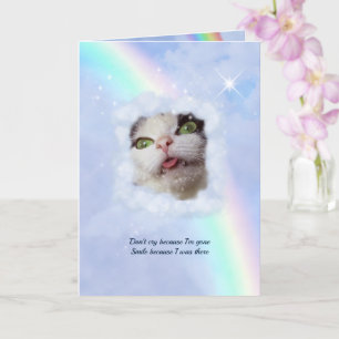 Carte RainbowBridge PetLoss Ann. w. votre texte et votre