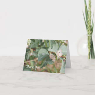Carte Raindrops and Leaves Folded Thank You Card