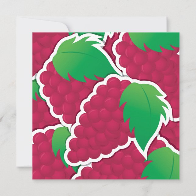 Carte Raisins rouges funky (Devant)