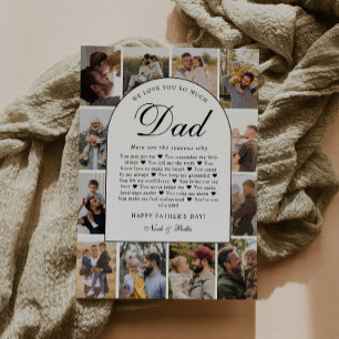 Carte Raisons pour lesquelles nous vous aimons Papa Phot