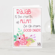Rajab - Mois saint bénédictions -Conception floral