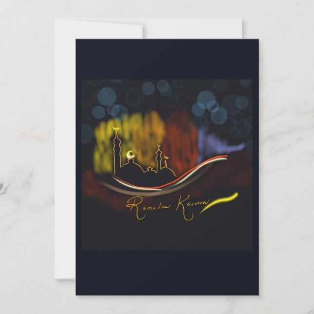 Carte Ramadan conçue à la main (Devant)
