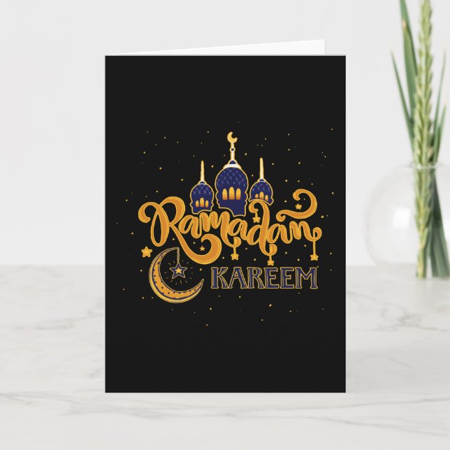 Carte Ramadan Kareem Moubarak Jeûner (Devant)