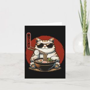 Carte Ramen Cat Kawaii Anime Japonais Kawaii Neko 1