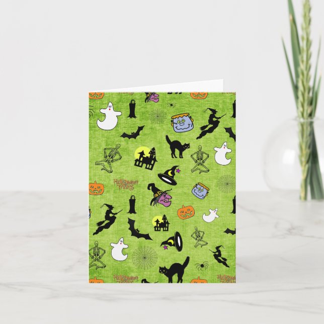 Carte Random Halloween Motif Green BG (Devant)