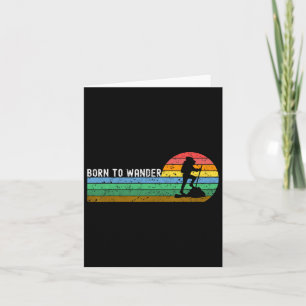Carte Randonnée vintage Né Pour Wander Retro Sunset Silh