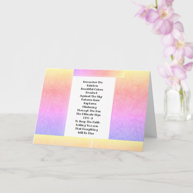 Carte Rappelez-Vous L'Arc En Ciel (Orchidée)