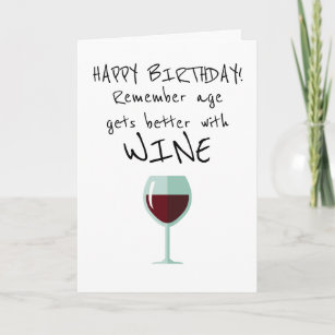 Cartes D Vin Drole D Anniversaire Zazzle Ca