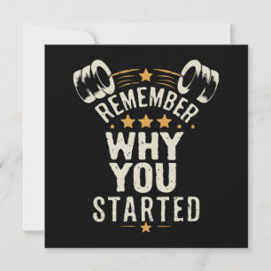 Carte Rappelle-Toi Pourquoi Tu As Commencé. Motivation d