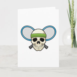 Carte Raquette de tennis de crâne
